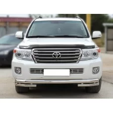 Защита передняя двойная 76-60 мм для Toyota Land Cruiser 200 2012-2013