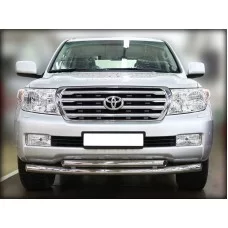 Защита передняя двойная 76-60 мм для Toyota Land Cruiser 200 2012-2013