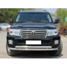Защита передняя двойная 76-76х43 мм для Toyota Land Cruiser 200 2012-2013