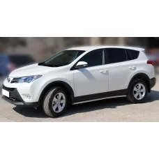 Пороги труба 60 мм по форме короба для Toyota RAV-4 2013-2015