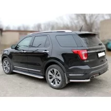 Защита задняя уголки 60 мм для Ford Explorer 2018-2019