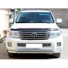 Защита передняя двойная 76-60 мм для Toyota Land Cruiser 200 2013-2015