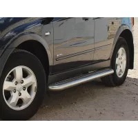 Пороги с площадкой алюминиевый лист 60 мм для Mitsubishi Outlander 2015-2024