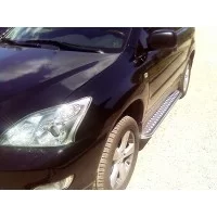 Пороги с площадкой алюминиевый лист 43 мм для Lexus RX300/330/350 2003-2009