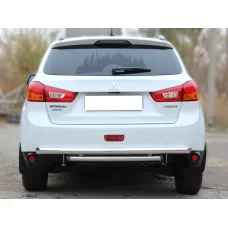 Защита заднего бампера двойная 60-53 мм для Mitsubishi ASX 2010-2016