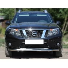 Защита переднего бампера 60 мм для Nissan Terrano 2014-2024