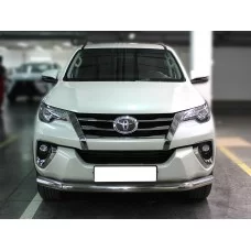 Защита переднего бампера 76 мм для Toyota Fortuner 2017-2020