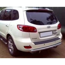 Защита заднего бампера 60 мм радиусная для Hyundai Santa Fe 2006-2010
