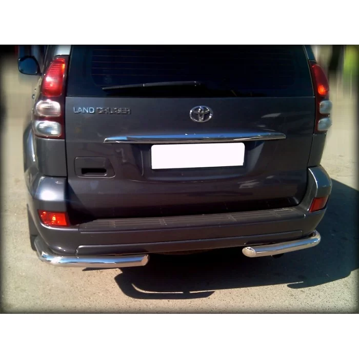 Защита задняя уголки 76 мм для Toyota Land Cruiser 200 2013-2015 артикул LCN2013_8.1
