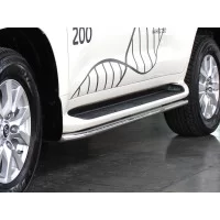 Защита штатного порога 43 мм для Toyota Land Cruiser 200 2015-2024