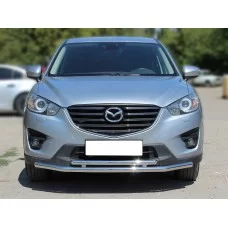 Защита передняя двойная 53-43 мм c подгибами для Mazda СX-5 2015-2017