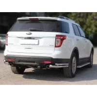 Защита задняя уголки двойные 60-43 мм для Ford Explorer 2011-2015