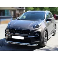 Защита передняя двойная 60-53 мм для Kia Sportage 2018-2024