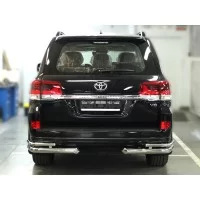 Защита задняя уголки двойные 76-43 мм для Toyota Land Cruiser 200 Executive 2016-2021