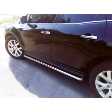 Пороги труба 60 мм для Mazda СX-7 2006-2013