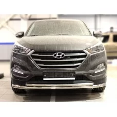 Защита передняя двойная 53-43 мм для Hyundai Tucson 2015-2018