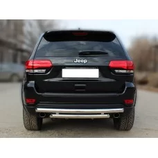 Защита заднего бампера двойная 60-60 мм для Jeep Grand Cherokee 2013-2017
