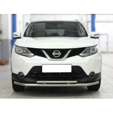 Защита передняя двойная 53-43 мм для Nissan Qashqai 2015-2019