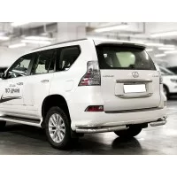 Защита задняя уголки двойные 76-43 мм для Lexus GX460 2014-2019