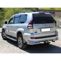 Защита штатного порога 43 мм для Toyota Land Cruiser Prado 120 2002-2009