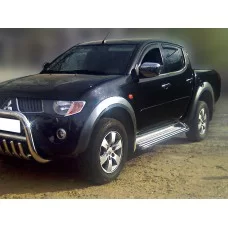 Защита штатного порога 53 мм для Mitsubishi L-200 2014-2015