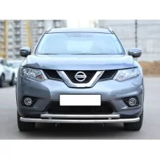 Защита передняя двойная 53-43 мм с подгибами для Nissan X-Trail T32 2015-2018