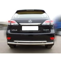 Защита заднего бампера двойная 60-53 мм для Lexus RX270/350/450 2012-2015