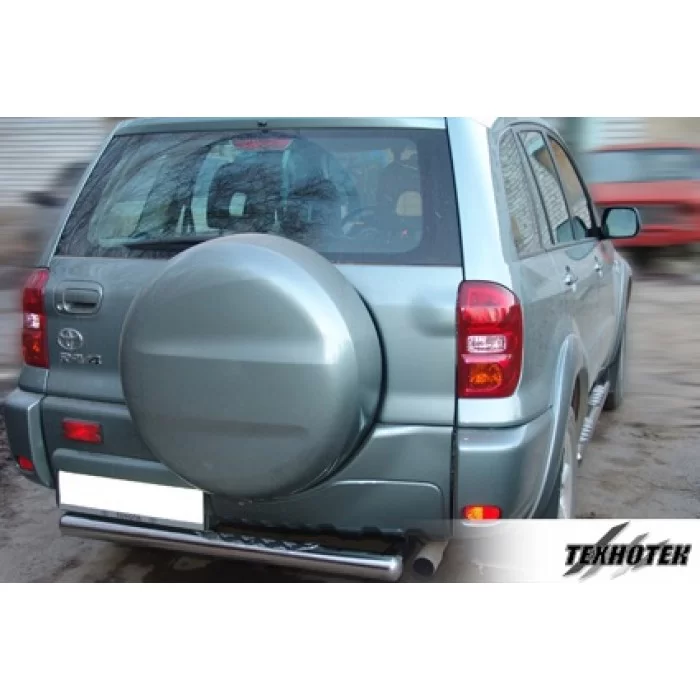 Защита заднего бампера 76 мм с накладкой для Toyota RAV-4 2000-2005 артикул TR_4