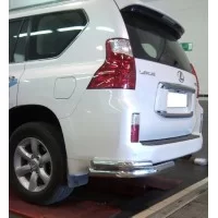 Защита задняя уголки двойные 76-53 мм для Lexus GX460 2010-2013