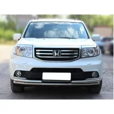 Защита передняя двойная 53-53 мм для Honda Pilot 2011-2015