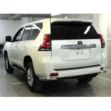 Защита задняя уголки 76 мм короткие для Toyota Land Cruiser Prado 150 2017-2020