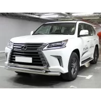 Защита передняя двойная 76-60 мм для Lexus LX-570/450d 2015-2024