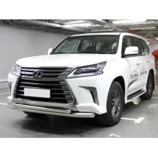 Защита передняя двойная 76-60 мм для Lexus LX-570/450d 2015-2024