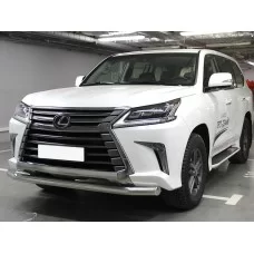 Защита переднего бампера 76 мм для Lexus LX-570/450d 2015-2024