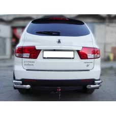 Защита задняя уголки двойные 60-53 мм для Ssang Yong Kyron 2007-2015