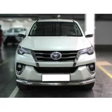 Защита переднего бампера 76 мм для Toyota Fortuner 2020-2024
