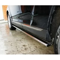 Пороги труба овальная 75х42 мм для Volkswagen Touareg 2007-2010
