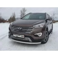 Защита переднего бампера 60 мм для Hyundai Santa Fe Grand 2014-2016