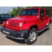 Накладки на передний бампер зеркальные 3 штуки для Jeep Wrangler 3D 2010-2018