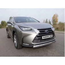 Защита передняя овальная 75х42 мм для Lexus NX-200t 2014-2017