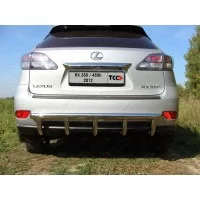 Защита заднего бампера центральная 60/42 мм для Lexus RX-350 2012-2024