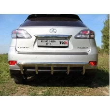 Защита заднего бампера центральная 60/42 мм для Lexus RX-350 2012-2024