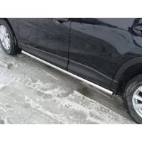 Пороги труба 60 мм для Mazda CX-5 2011-2015