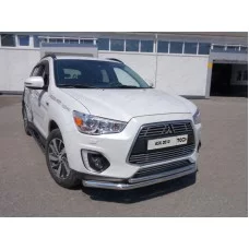 Защита передняя двойная 60-42 мм для Mitsubishi ASX 2013-2016