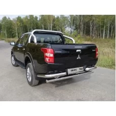 Защита задняя уголки 76 мм для Mitsubishi L200 2015-2019