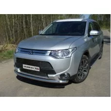 Накладка решётки радиатора верхняя 12 мм для Mitsubishi Outlander 2014-2015