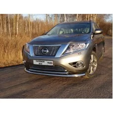 Накладка решётки радиатора верхняя 12 мм для Nissan Pathfinder 2014-2020