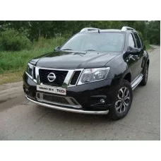 Защита переднего бампера 60 мм для Nissan Terrano 2014-2024