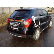 Защита заднего бампера центральная 60 мм для SsangYong Actyon 2010-2024
