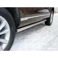 Пороги труба 76 мм для Volkswagen Touareg 2014-2017